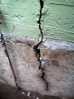 Foundation crack caused basement leak